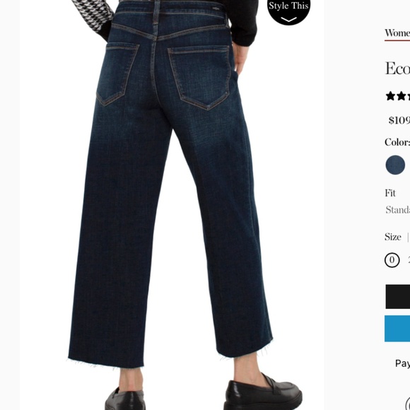 LIVERPOOL Los Angeles Jeans Wide-leg Crop (size 6) - Picture 2 of 5